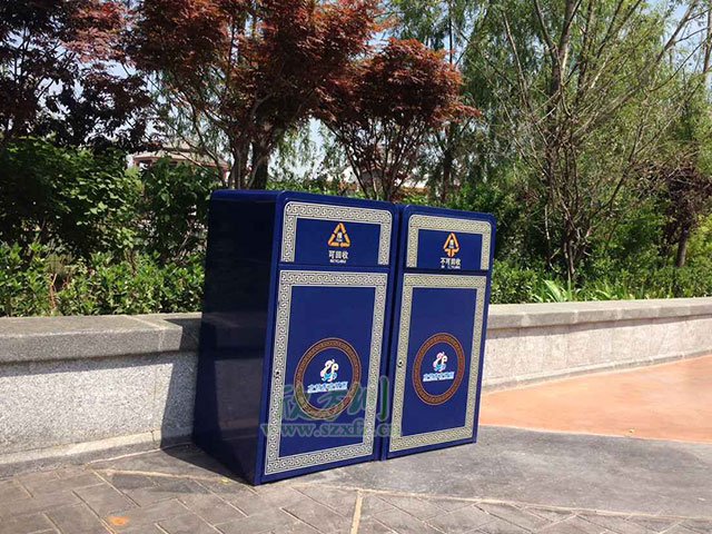著名景區華僑城 選購定制欣方圳鋼制垃圾桶