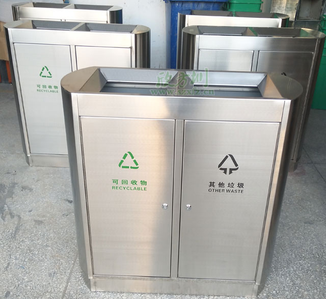 不銹鋼室內分類環(huán)保垃圾桶生產(chǎn)圖