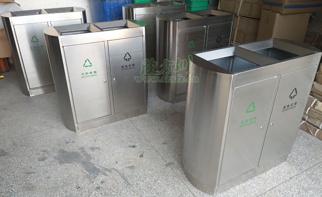 不銹鋼室內分類環(huán)保垃圾桶生產(chǎn)圖