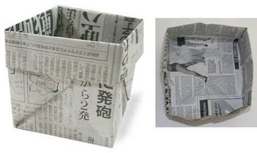 用紙折垃圾桶手工怎么折，學手工制作折紙垃圾桶